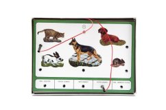 Zvířata 1 společenská hra na baterie v krabici 22x16x3cm - Voltik toys