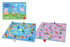 Pojď si hrát/Žebříky a skluzavky 2 společenské hry Prasátko Peppa/Peppa Pig v krabici 33x23x3cm - Dino
