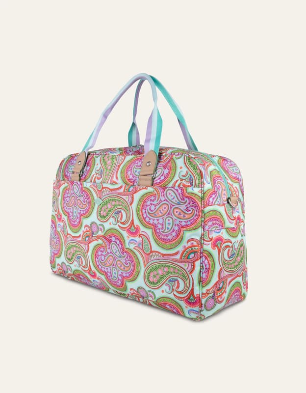 Cestovní taška Oilily Weekender Aqua, kolekce Summer paisley