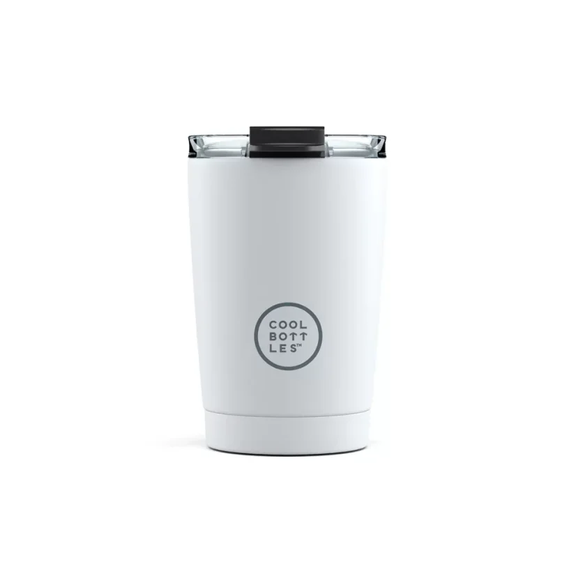 Nerezový termohrnek COOL BOTTLES Mono White třívrstvý 330ml