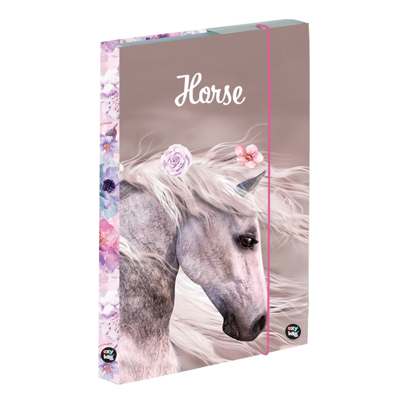 Box na sešity A4 Jumbo kůň romantic - Oxybag (Karton P+P)