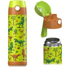 Dětská nerezová termoláhev na pití JARLSON MALI Dinosaurus 500 ml