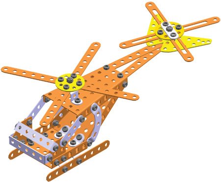 Stavebnice Merkur Kitty Hawk, 900 dílů, 100 modelů
