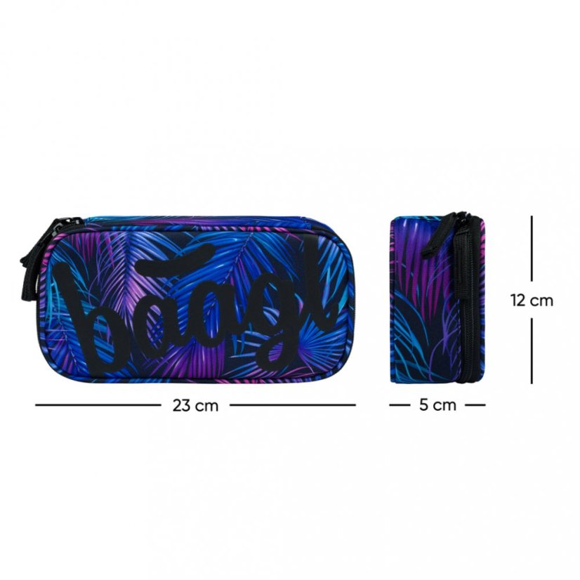 BAAGL 3 SET Core Palm: batoh, penál, sáček - Baagl
