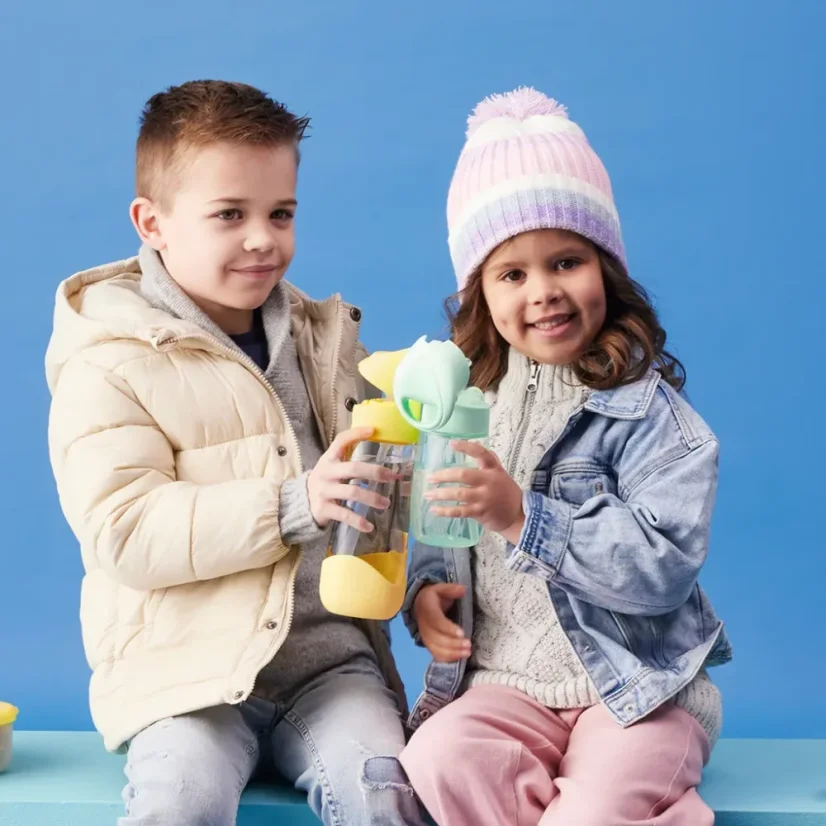 B.Box láhev na pití s brčkem 600 ml – Lemon Twist