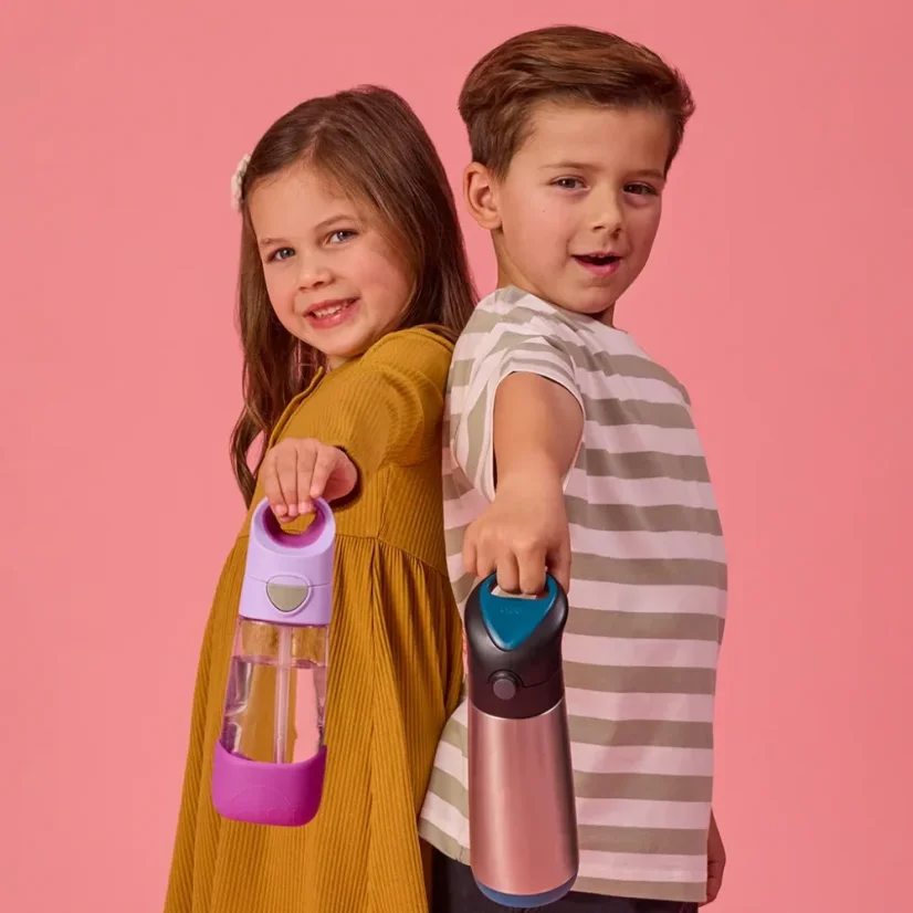 B.Box fľaša na pitie so slamkou 450 ml – Sugar Plum