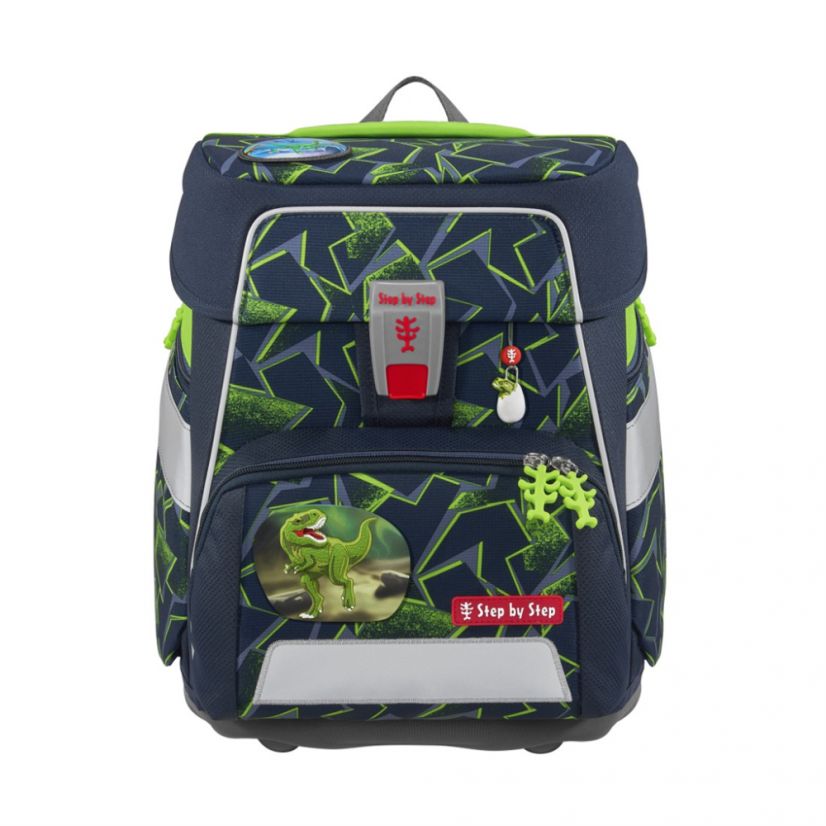 Školní aktovka SPACE pro prvňáčky - 5dílný set, Step by Step Wild T-Rex Taro, certifikát AGR - Step by Step