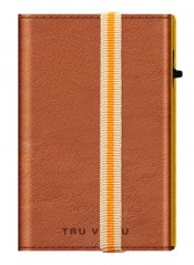Kožená peněženka TRU VIRTU CLICK & SLIDE Strap Edge - Caramba brown Sahara/Gold