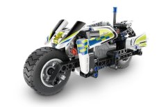 Stavebnice iM.MASTER policejní motorka na zpětné natažení plast 193 dílků v krabici 29x20x6cm