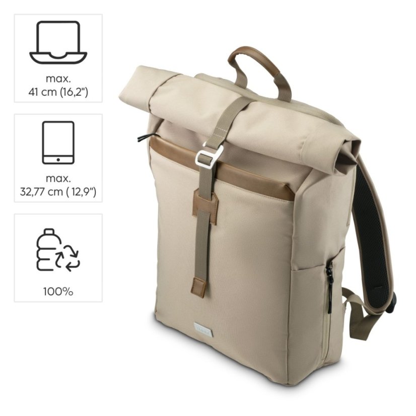 Batoh na notebook Hama Silvan 16,2" béžový