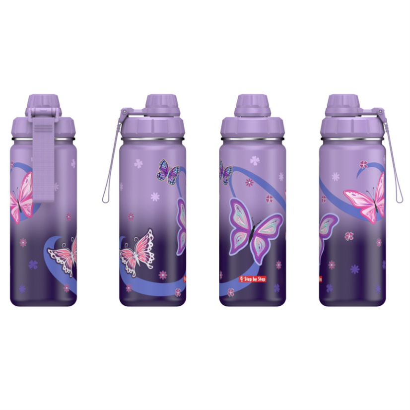 Izolovaná láhev na pití z nerezové oceli Step by Step 0,5 l, Sweet Butterfly