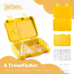 Box na svačinu JARLSON TONI Žlutý - 6 přihrádek