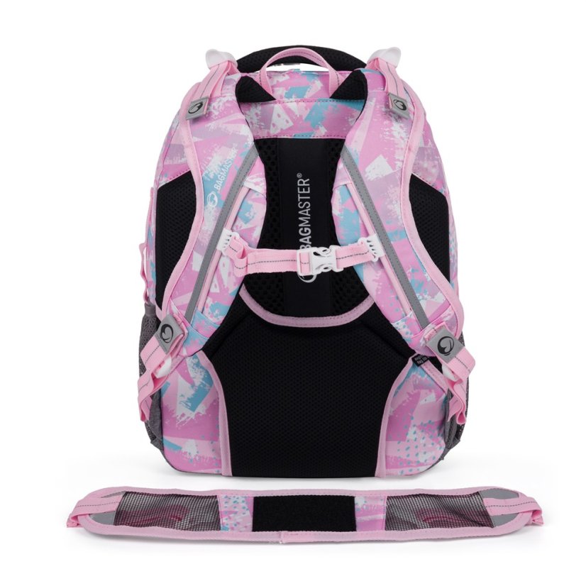 Bagmaster PORTO 24 B školní batoh – růžovo-modrý - Bagmaster
