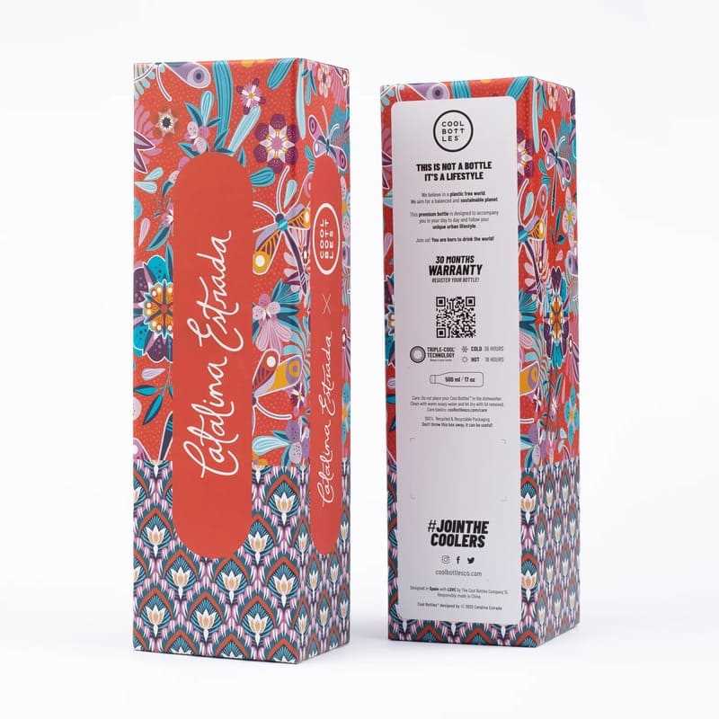 Nerezová termolahev COOL BOTTLES Xclusive! Dragonfly Paradise třívrstvá 500ml