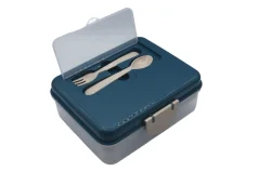 Dvojposchodová krabička na desiatu Melii - modrá béžová