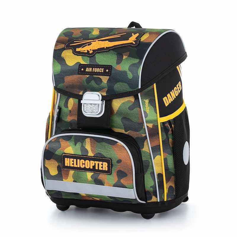Školní aktovka v setu pro prvňáčky Oxybag PREMIUM Helikoptéra - 3 díly