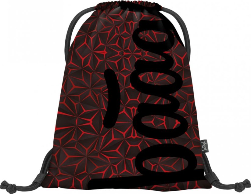 BAAGL 3 SET Core Red Polygon: batoh, penál, sáček - Baagl