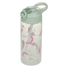 BAAGL Tritanová fľaša na nápoje so slamkou Dúha, 500 ml - Baagl