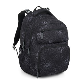 Bagmaster ZIPSTER 25 A studentský set – černý s bílými květy - Bagmaster