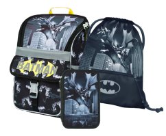 Školní aktovka v setu Baagl Zippy Batman Dark City - 3 díly