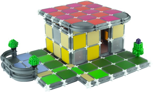 Stavebnice SEVA STAVÍME Bungalov plast 548 dílků v krabici 35x33x7cm - SEVA