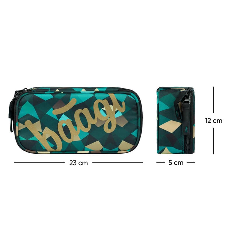 BAAGL 5 SET Skate Polygon: batoh, penál, sáček, desky, peněženka
