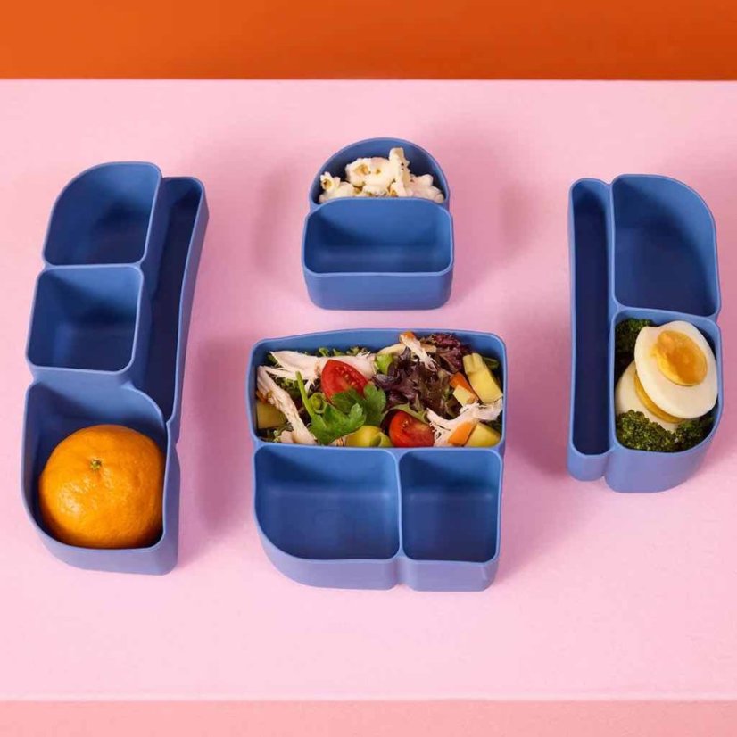 b.box Silikónový bento organizér do stredného boxu Modrý