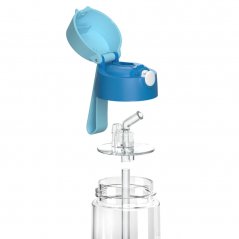 Dětská tritanová láhev na pití s brčkem JARLSON EMI Modrá 500 ml