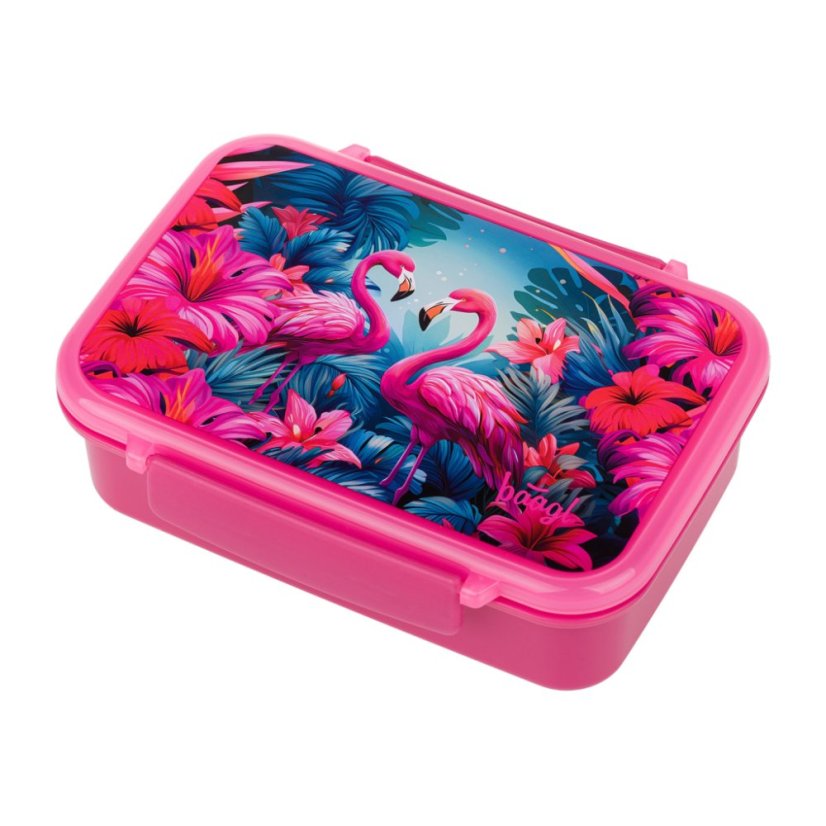 BAAGL Box na svačinu s přihrádkami Flamingo - Baagl