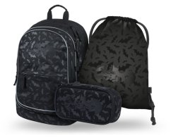 BAAGL SET 3 Core Batman černý: batoh, penál, sáček - Baagl