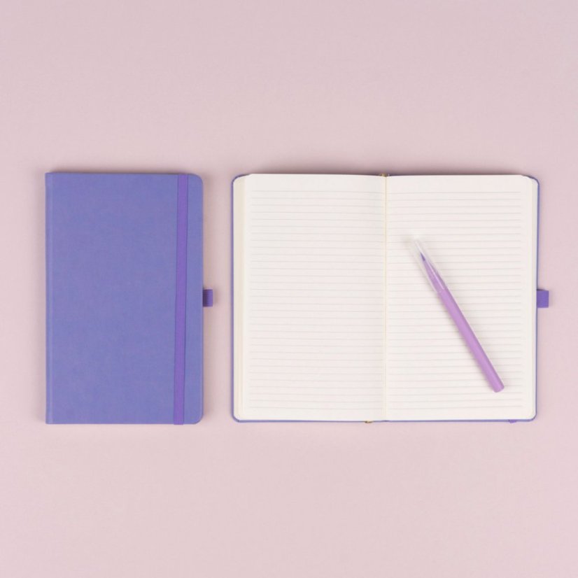 Notes Lila, linkovaný, 13 × 21 cm - Baagl