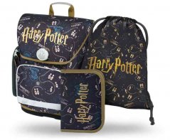 Školní aktovka v setu Baagl Ergo Harry Potter Pobertův plánek - 3 díly