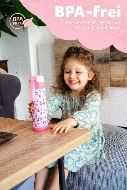 Dětská nerezová termoláhev na pití JARLSON MALI Unicorn 500 ml