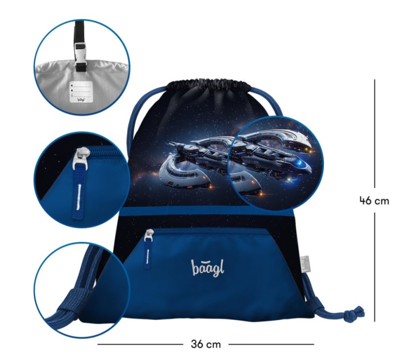 BAAGL Sáček s kapsou Vesmírná loď - Baagl