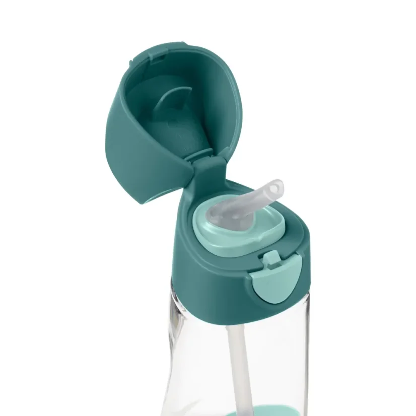 B.Box láhev na pití s brčkem 600 ml – Emerald Forest