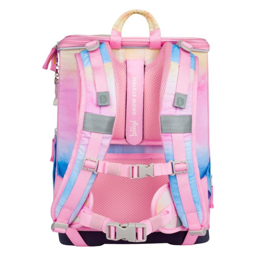 BAAGL SET 5 Zippy Plus Rainbow Unicorn: aktovka, penál, sáček, zástěra, peněženka - Baagl
