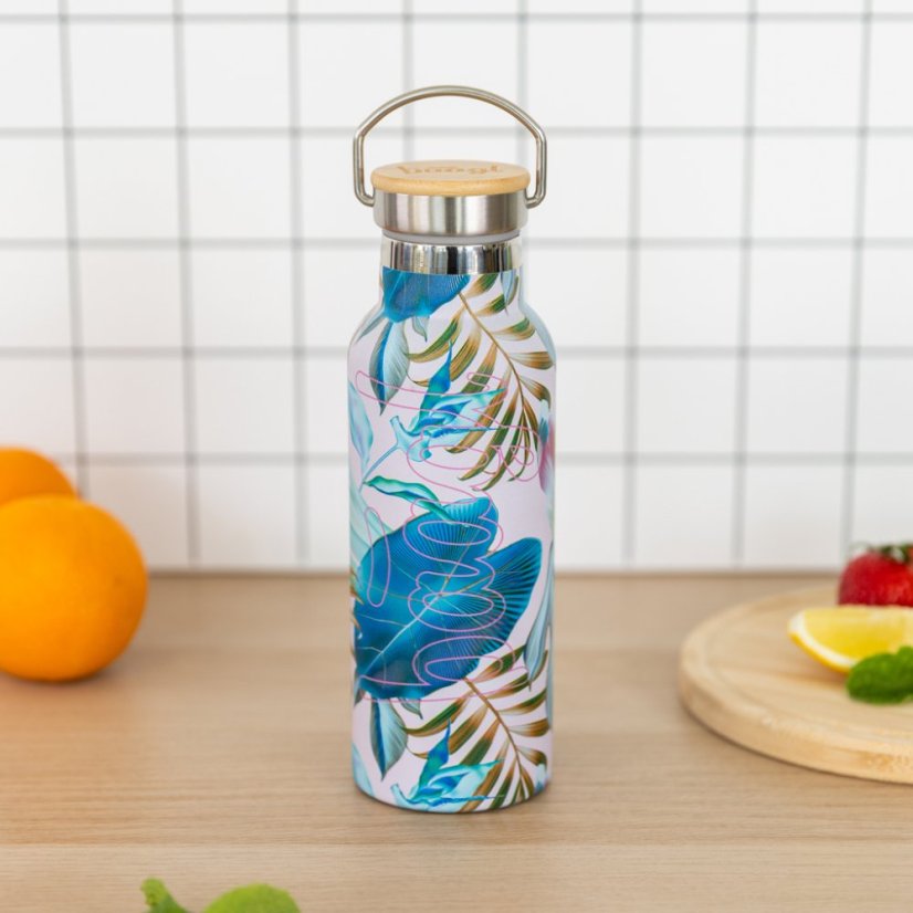 BAAGL Termofľaša s bambusovým viečkom Leafs, 500 ml - Baagl