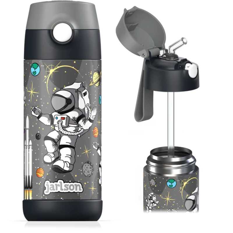 Dětská nerezová termoláhev s brčkem JARLSON CHARLI Astronaut 350 ml