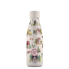 Dětská nerezová termolahev COOL BOTTLES Kids Tudor Village třívrstvá 350ml 3D