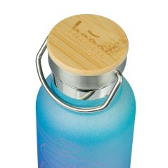 BAAGL Termoláhev s bambusovým víčkem Gradient modro-fialová, 500 ml - Baagl