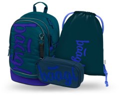 BAAGL SET 3 Core Logo modrý: batoh, penál, sáček GRS - Baagl