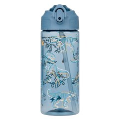 BAAGL Tritanová láhev na pití s brčkem Dino 500 ml - Baagl