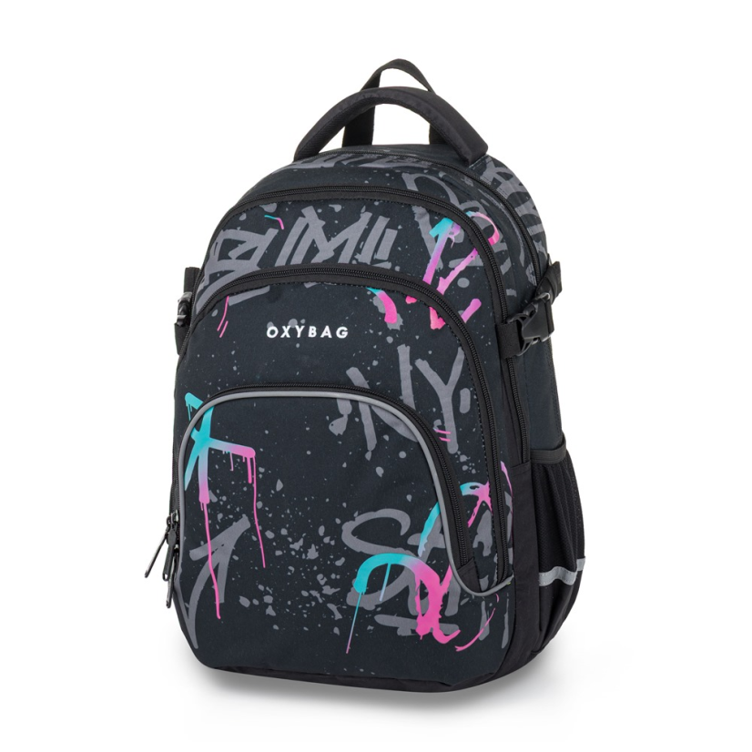 Studentský batoh OXY SCOOLER Graffiti Pink - Oxybag (Karton P+P)
