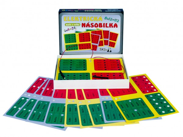 Elektrická násobilka společenská hra na baterie v krabici 22x16x3cm - Voltik toys