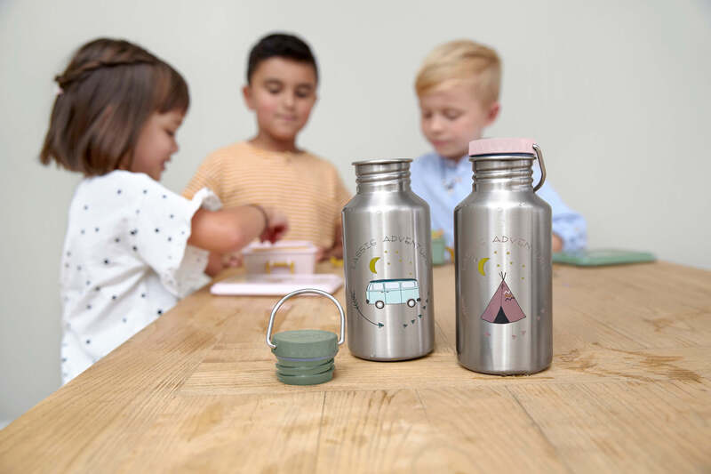 Dětská nerezová láhev na pití Lässig 500 ml týpí - Stainless Steel Adventure tipi