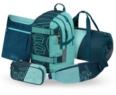 BAAGL SET 5 Skate Petrol: batoh, penál, sportovní taška, ledvinka, obal na notebook GRS - Baagl