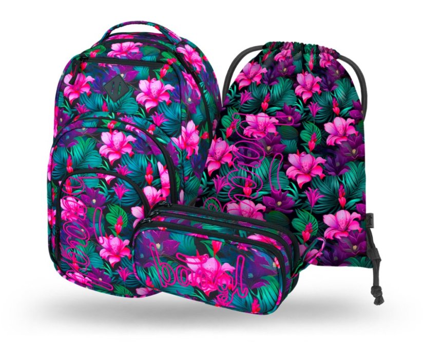 BAAGL 3 SET Coolmate Paradise: batoh, penál, sáček - Baagl