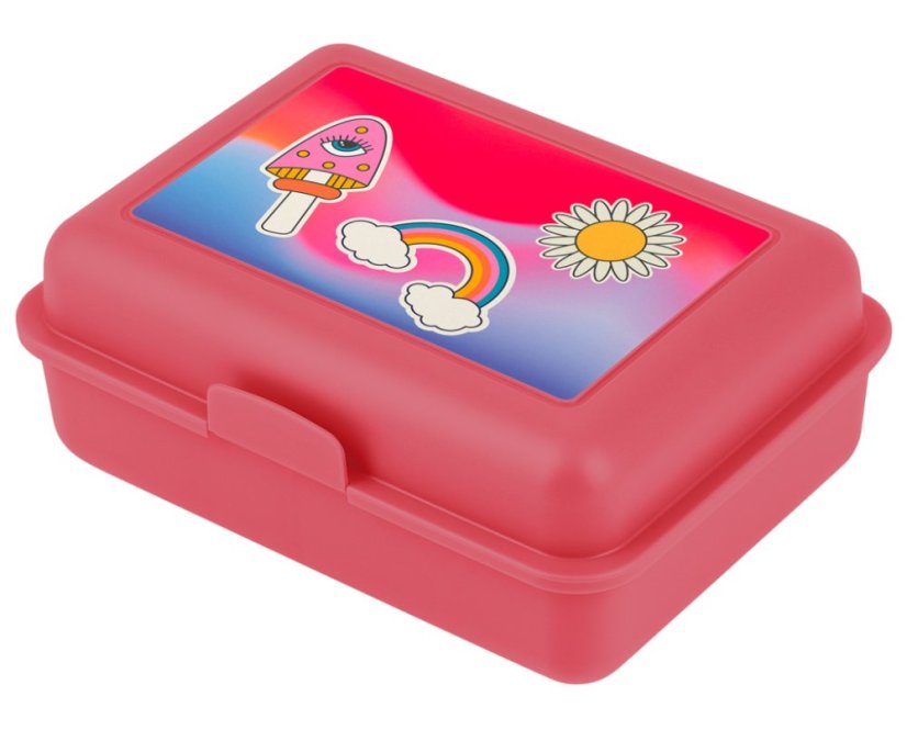 BAAGL SADA 5 Airy Dúha červený: batoh, peračník, vrecko, dosky, peňaženka - Baagl