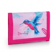 Dětská textilní peněženka Oxybag Kolibřík růžová