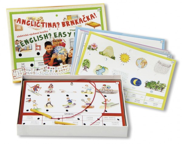 Angličtina! Brnkačka! společenská hra na baterie v krabici 22x16x3cm - Voltik toys